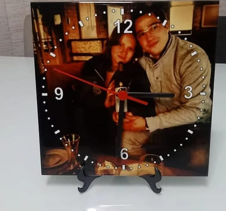 Relógio Deixa o Sol Entrar em Azulejo (15 x 15 cm) - Imagem 2