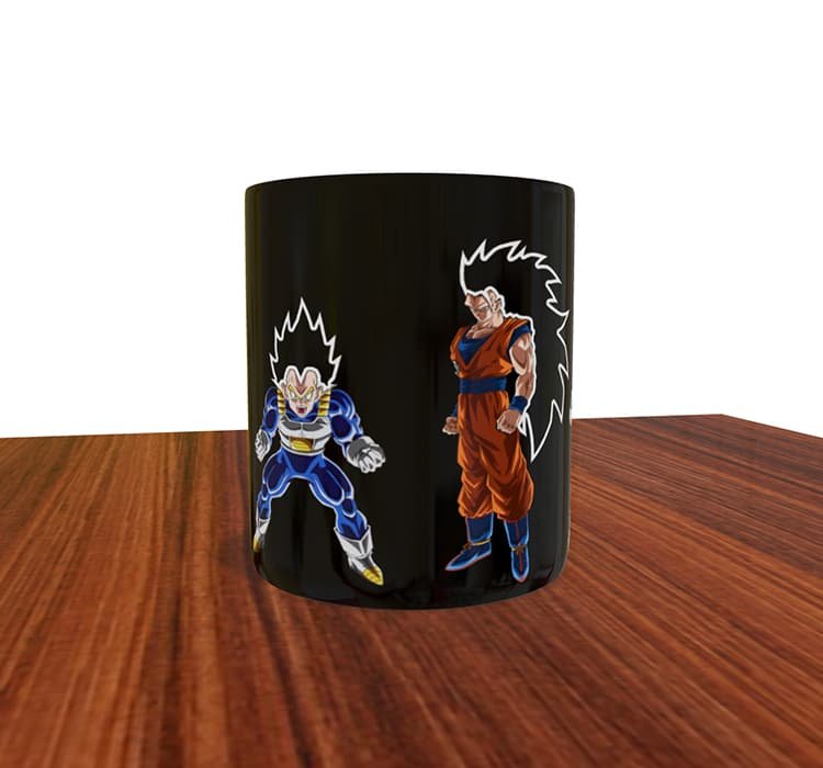 Caneca Mágica Dragon Ball Goku/Vegeta/Trunks/Gohan