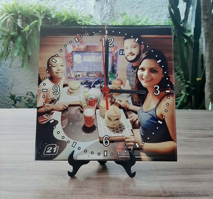 Relógio Personalizado em Azulejo (20 x 20 cm) - Imagem 9