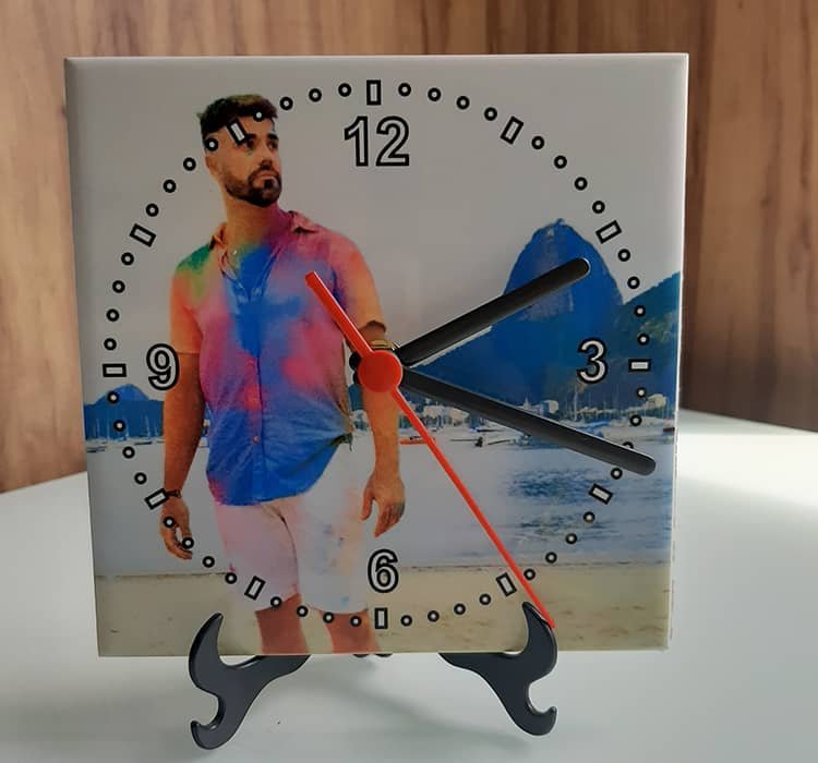 Relógio Personalizado em Azulejo (20 x 20 cm) - Imagem 10